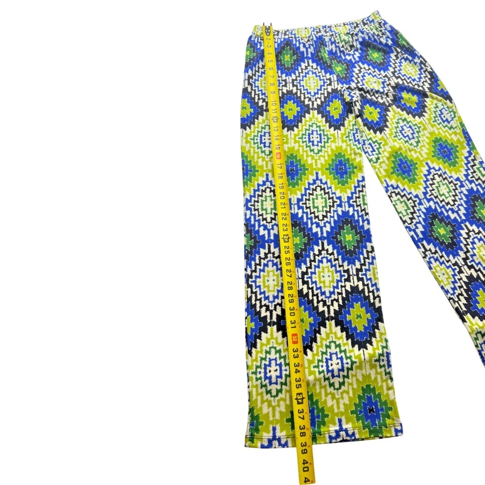 CHA CHA VENTE Womens Wide Leg Pull On Elastic Waist Pants M Hippy Psychedelic - Picture 9 of 10